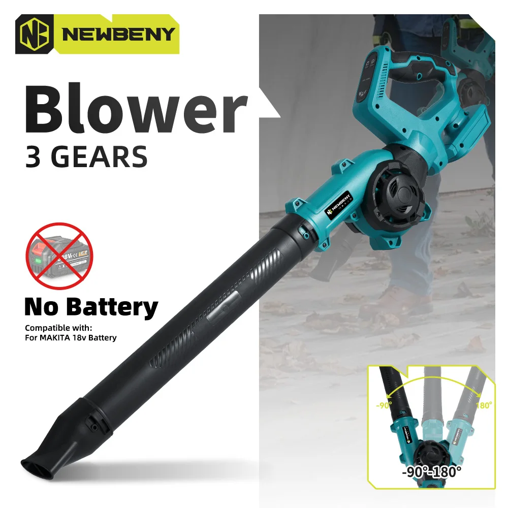Air Blower Electric Blower Copper Motor Electric Snow Air Blower 3 Gears Cordless Rotatable Leaf Cleaner Garden Power Tools For Makita 18V Battery