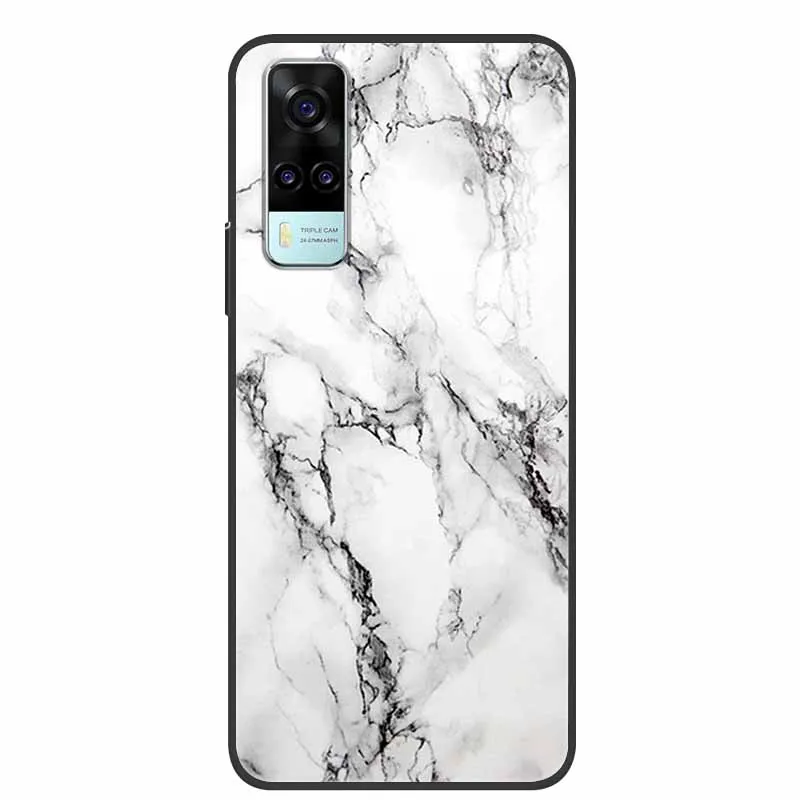 Marble Soft TPU Silicone Phone Cover - Protective Back Case Coque