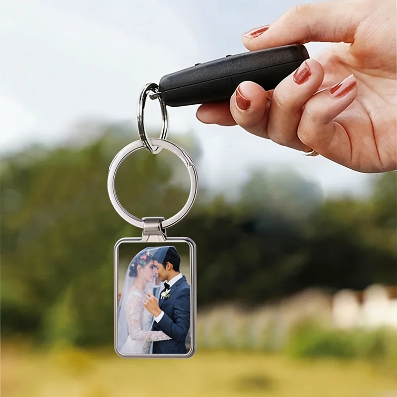 Personalized Photo Keychain - Custom Picture Keepsake Gift