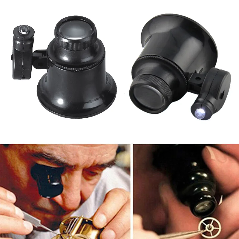 20x Eye Magnifying Glass Illuminant Magnifier For Watch Repair Magnifiers AliExpress