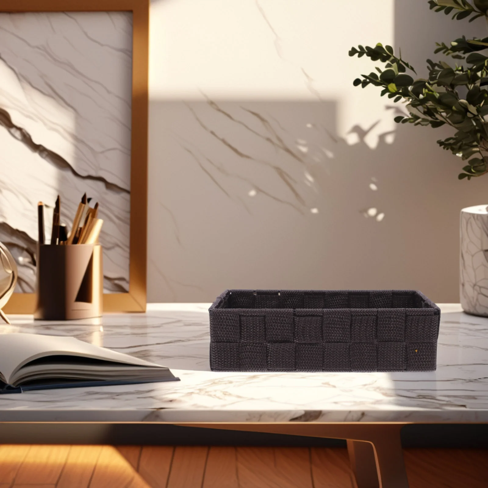 Storage Basket Bathroom with Lid Accessories Countertop Baskets Bathtub Tray Sink Decor Box Wicker
