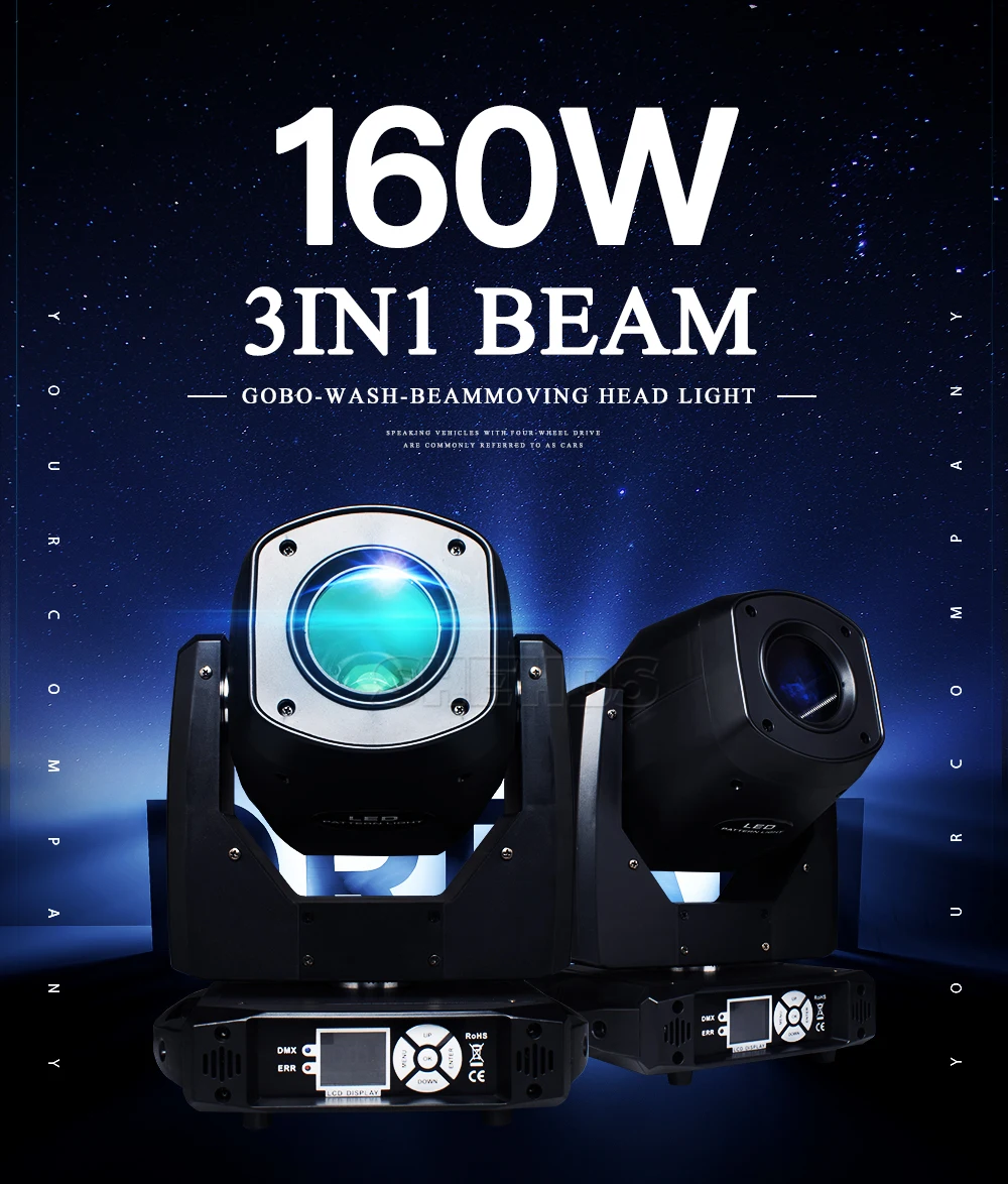 Feixe de Lavagem Cabeça em Movimento Shehds Alta Qualidade Ponto 160w Iluminação Cor Controle Discoteca Ktv dj Concerto Dmx Palco Equipamentos Led Home & Garden