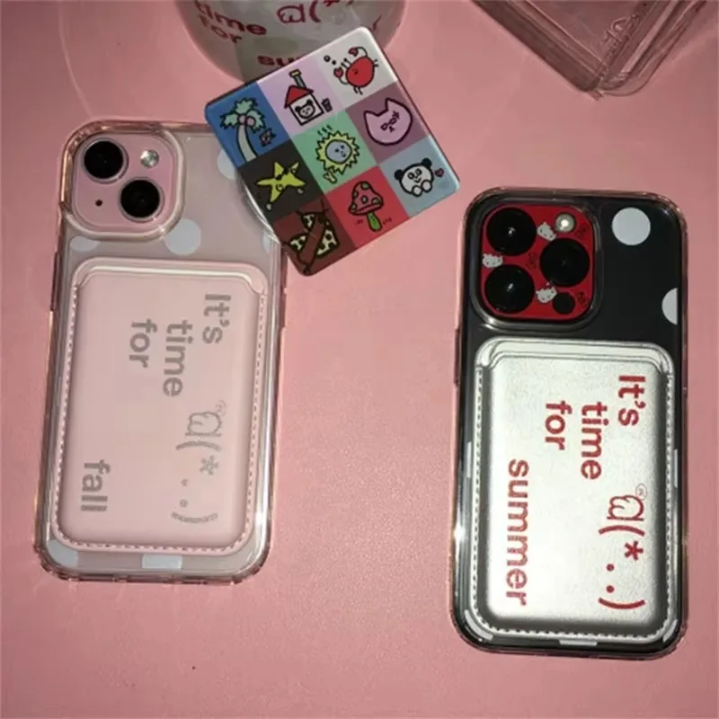 Sleek Magnetic Leather Wallet Card Holder - Premium Phone Accessory