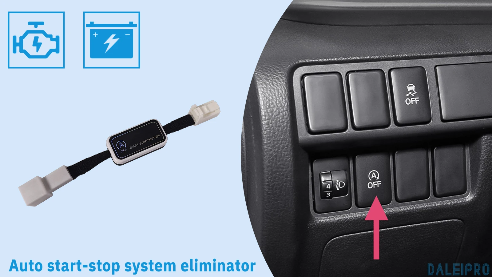 Für Mitsubishi Outlander 2013-2020 Automatische Stop Start Motor System Behinderte Smart Abschaltung Auto Auto Start Stop Eliminator – Detail 1