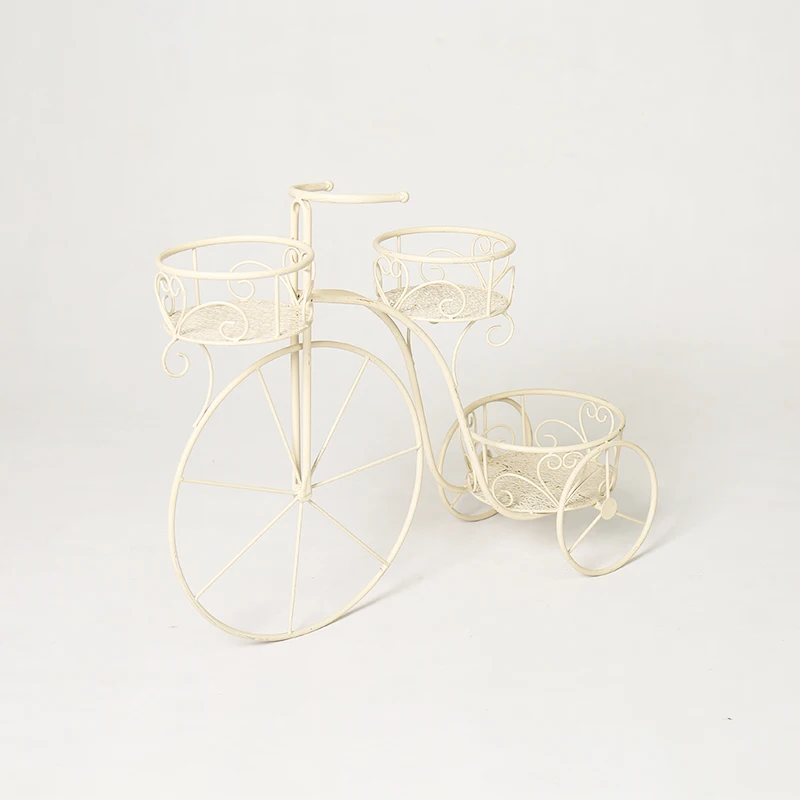 Modern Flower Pot Cart Holder Tricycle Plant Stand Ideal for Home Garden Decor Plant Holder
