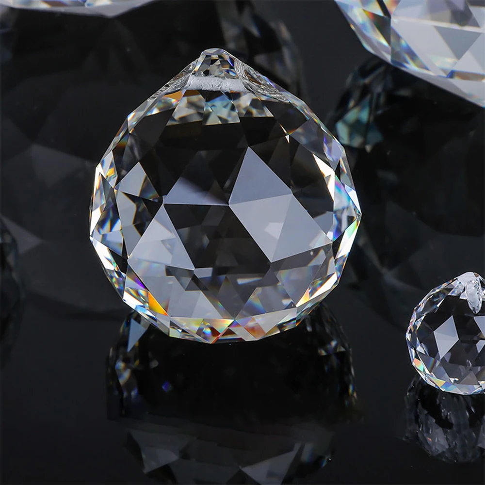20/30/40MM Clear Crystal Feng Shui Lamp Ball Prism Rainbow Sun Catcher Wedding Decor Home Wedding Party Decoration Ornament