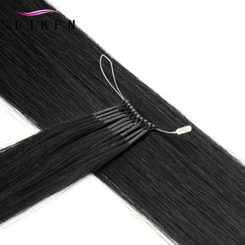 Micro Beads 8D Human Hair 12" 14" 16" 18" 20" Straight Invisible Micro Loop Ring Hair Extensions 50pcs/30g/pack Light Weight