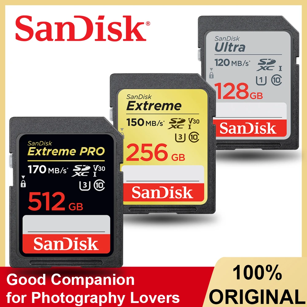 Sandisk Extreme Pro Sd Card Sdhc Sdxc Uhs-i Memory Card 1tb 512g 256gb  128gb 64gb C10 For Camera Shooting 4k Video Flash Cards - Memory Cards -  AliExpress