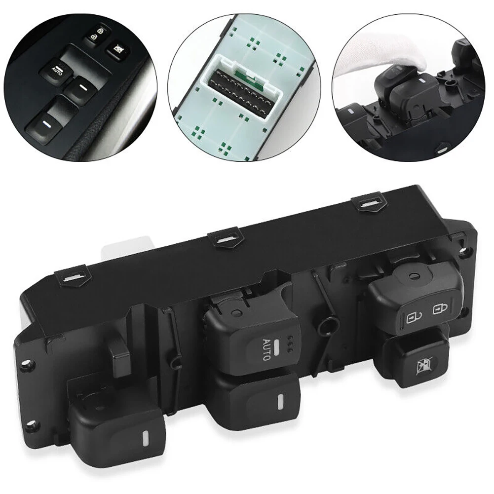 

Power Window Control Switch Front Left Driver Side Switch Button Compatible For 2012-2017 Veloster 1.6L 93570-2V000