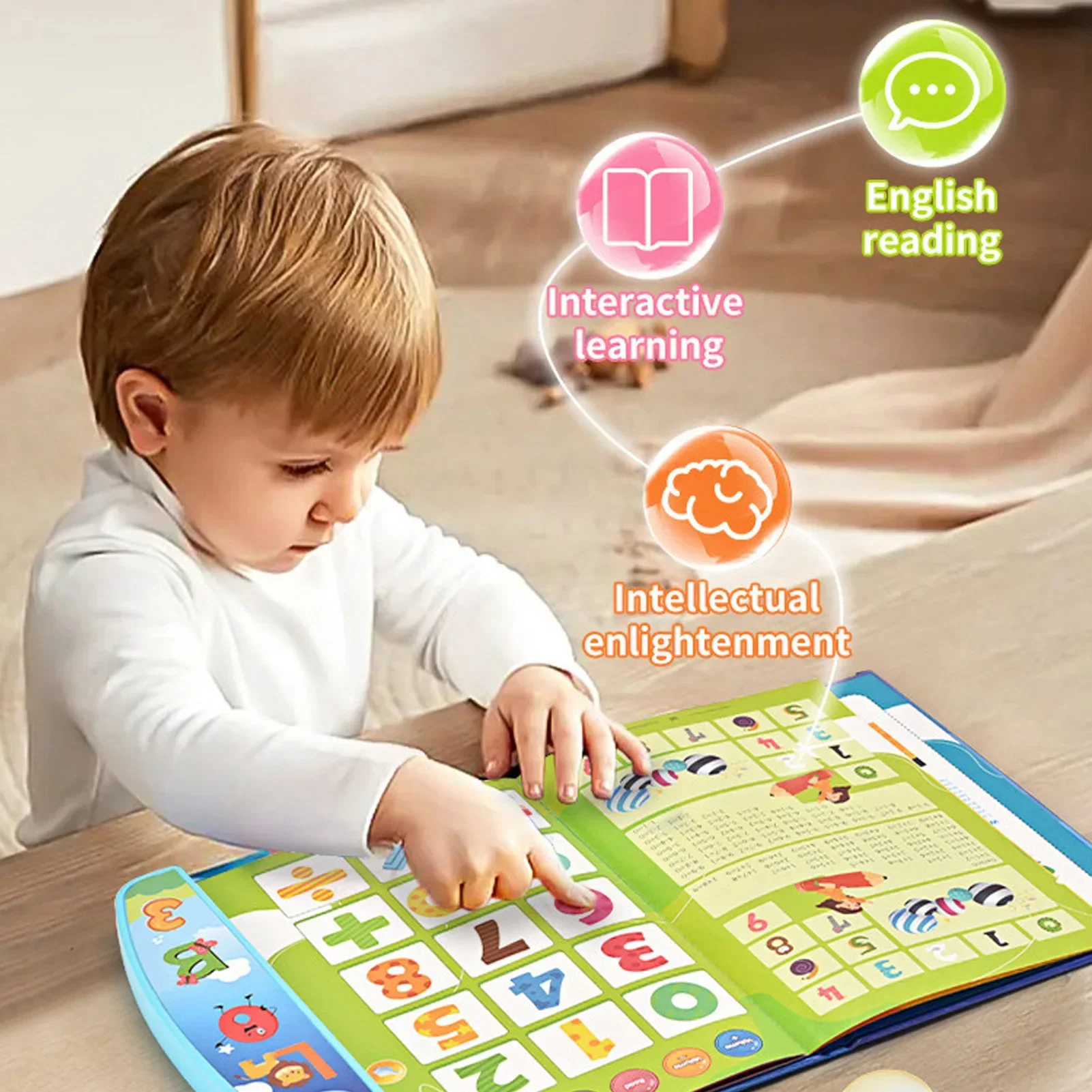 Kids Electronic Audio Books Alphabet Abc Words Drum Sounds Animals Cognitive Books Interactive Pre-School Educational Toys