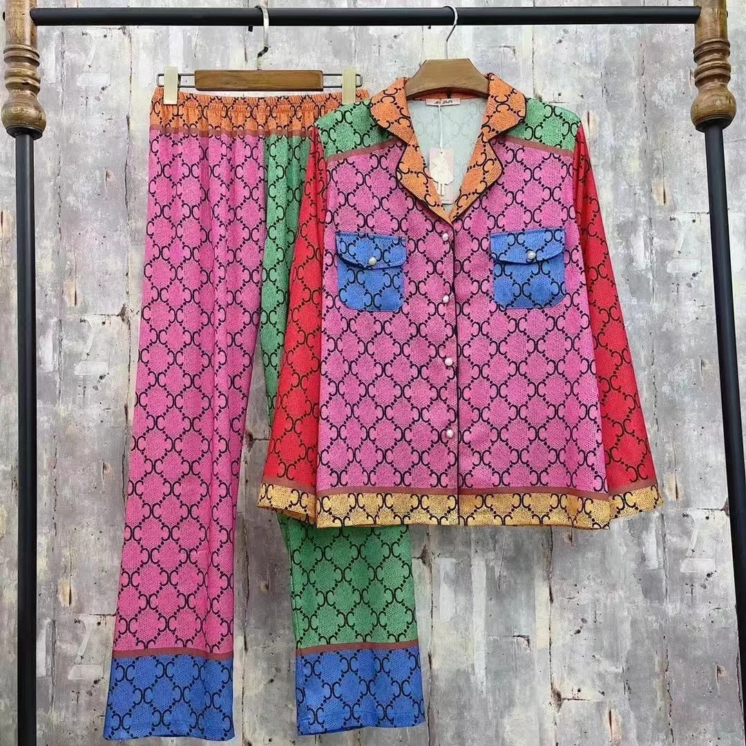 

Spring Autumn Pyjama Elegant Women's Pajamas Sets Ladies Sleepwear Homewear Femme Pijamas Mujer Pyjama