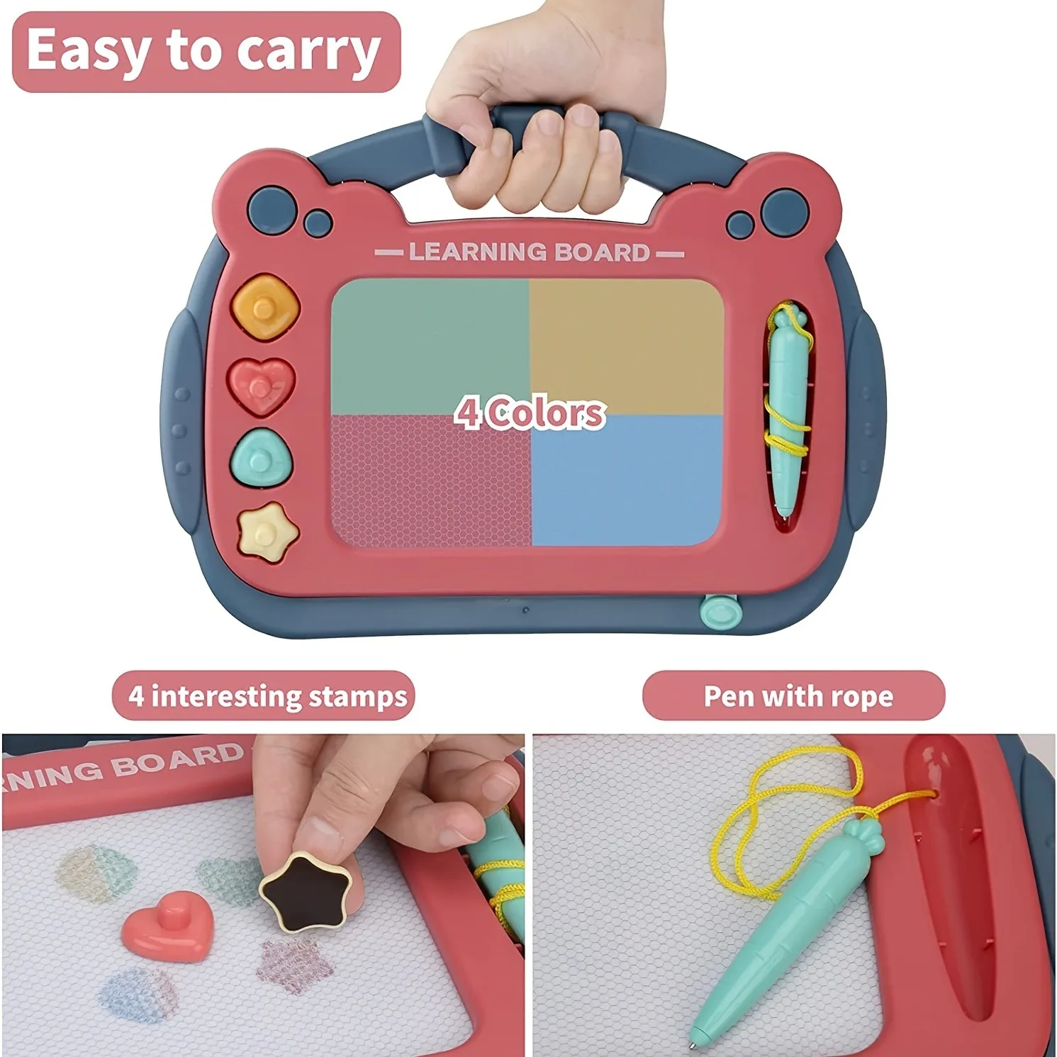 Magnetic Drawing Board: Educational Learning Toy For Toddlers, Perfect Birthday Gift For Boys & Girls 2 Years Old Christmas And 6