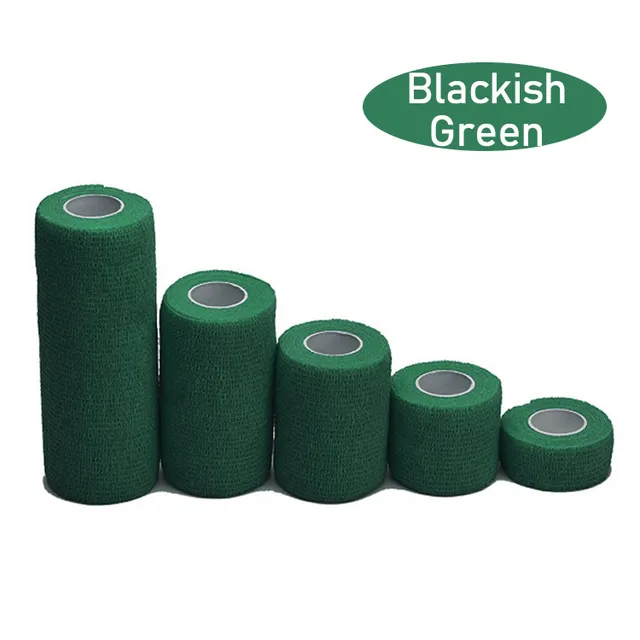 1 Rolls First Aid Self Adherent Cohesive Bandages Sports Tape for Wrist Ankle Sprains & Swelling Width 2.5-15cm Rainbow Colors Army Green