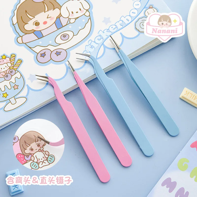 Tweezers Shovel Cutting Mat Tool Set 8pcs/set for Journal Sticker DIY Steel Tweezers Spot Accessories