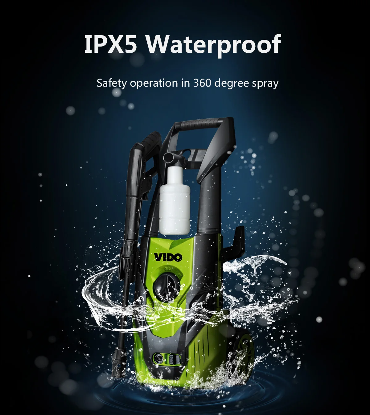 Sun Joe SPX200E Electric Pressure Washer, Adjustable Spray, 57 OFF