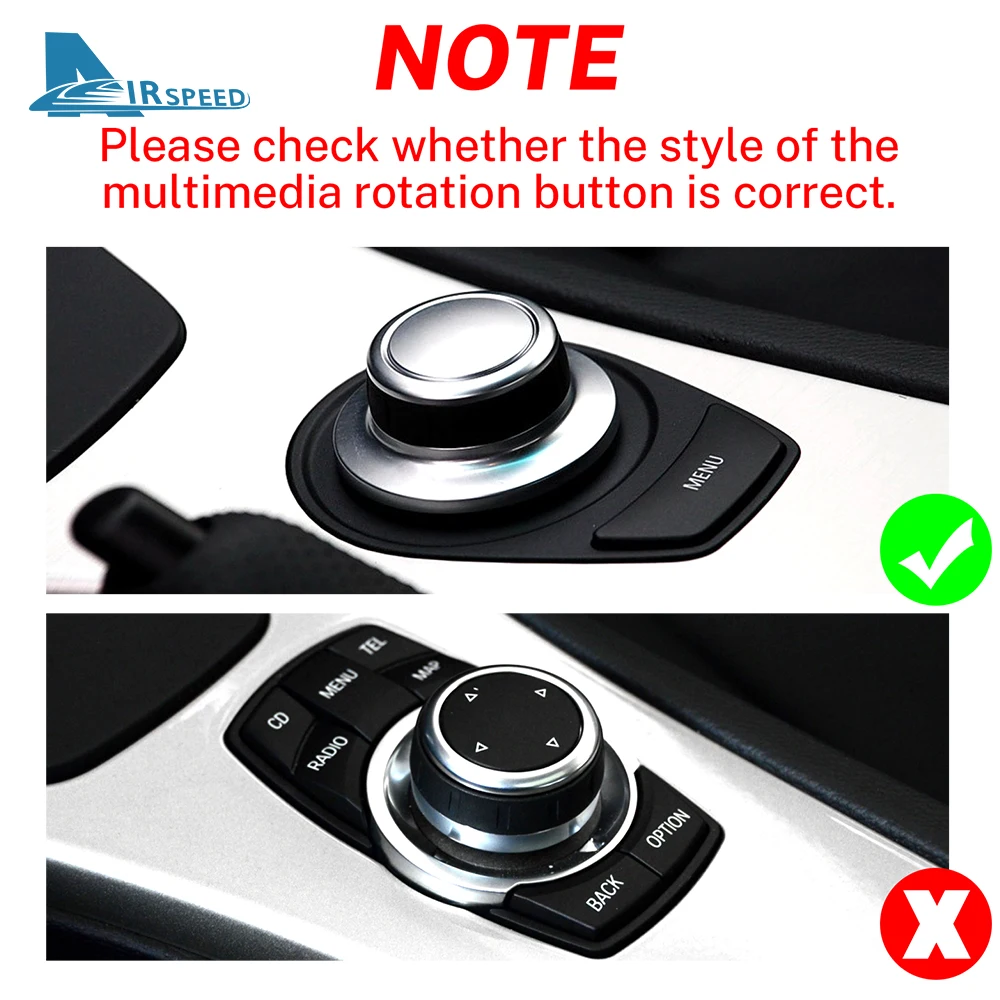 BMW E60 E60 E61 E63 E64 E66 용 대기 속도 자동차 IDrive 멀티미디어 버튼 손잡이 커버 액세서리 E 섀시 원 버튼 크리스탈