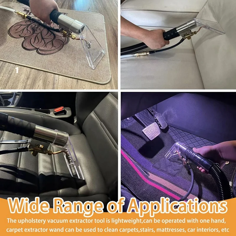 Extractors Upholstery And Auto Detailing Tool Hands Wand,Extractor Hand Tool, Carpet Cleaning Extractor With Clear Heads 2