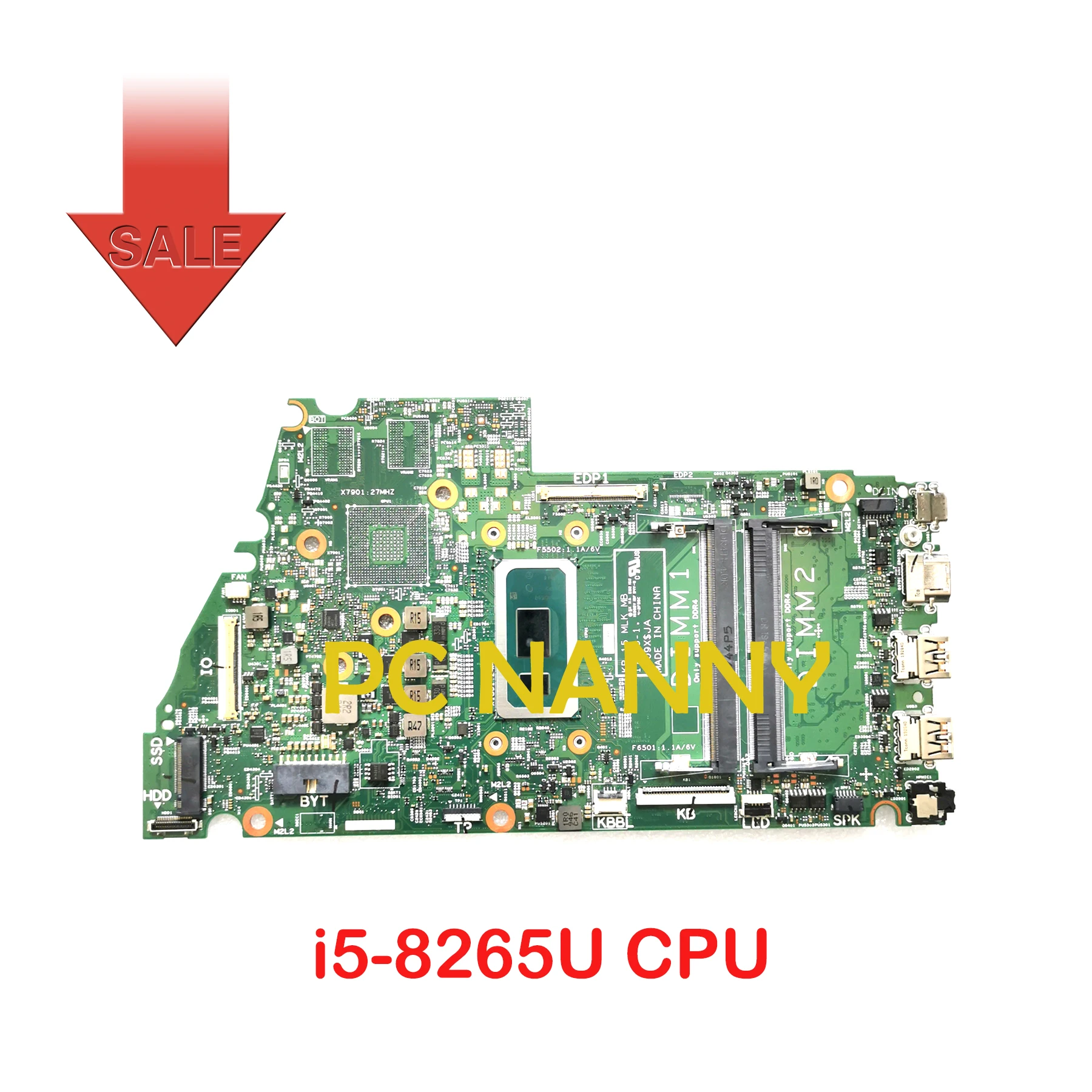 

Материнская плата PCNANNY для ноутбука DELL Inspiron 7380 7580 i5-8265U CPU UMA 17948-1 07YMH4 7YMH4