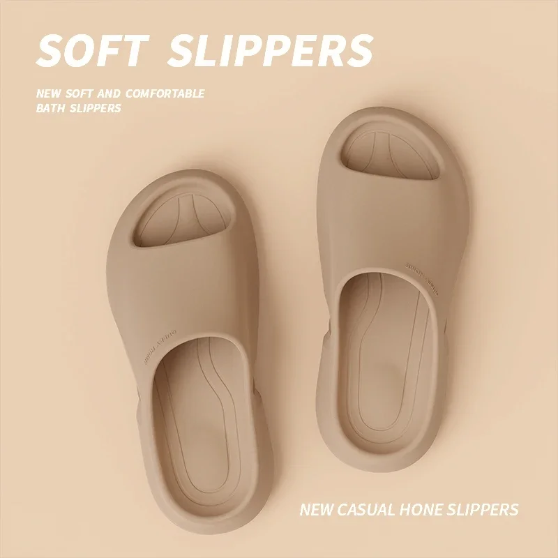 EVA Soft Sole Thick Bottom Waterproof Slippers Summer Big Size Non-slip Home Couple Slippers Ladies Beach Slides Anti-odorant 45 3
