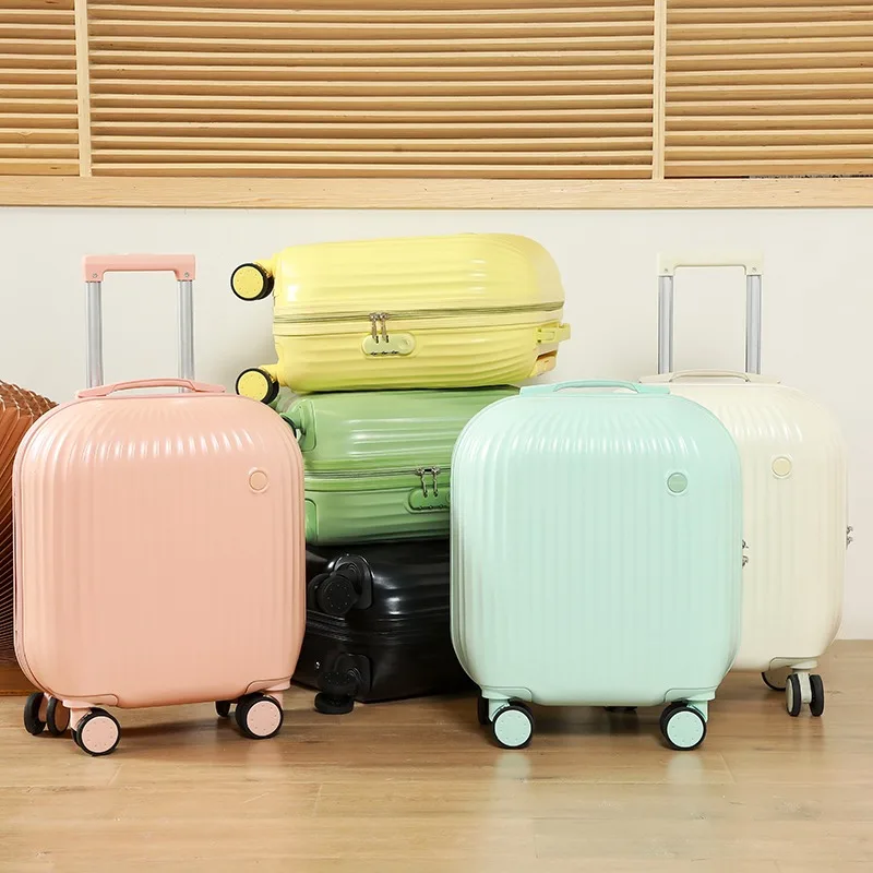 

Suitcase Small Rolling Luggage Spinner Carry-on Female Suitcases on Wheels Student 18 inch Trolley Bag Boarding Case Travel Bag
