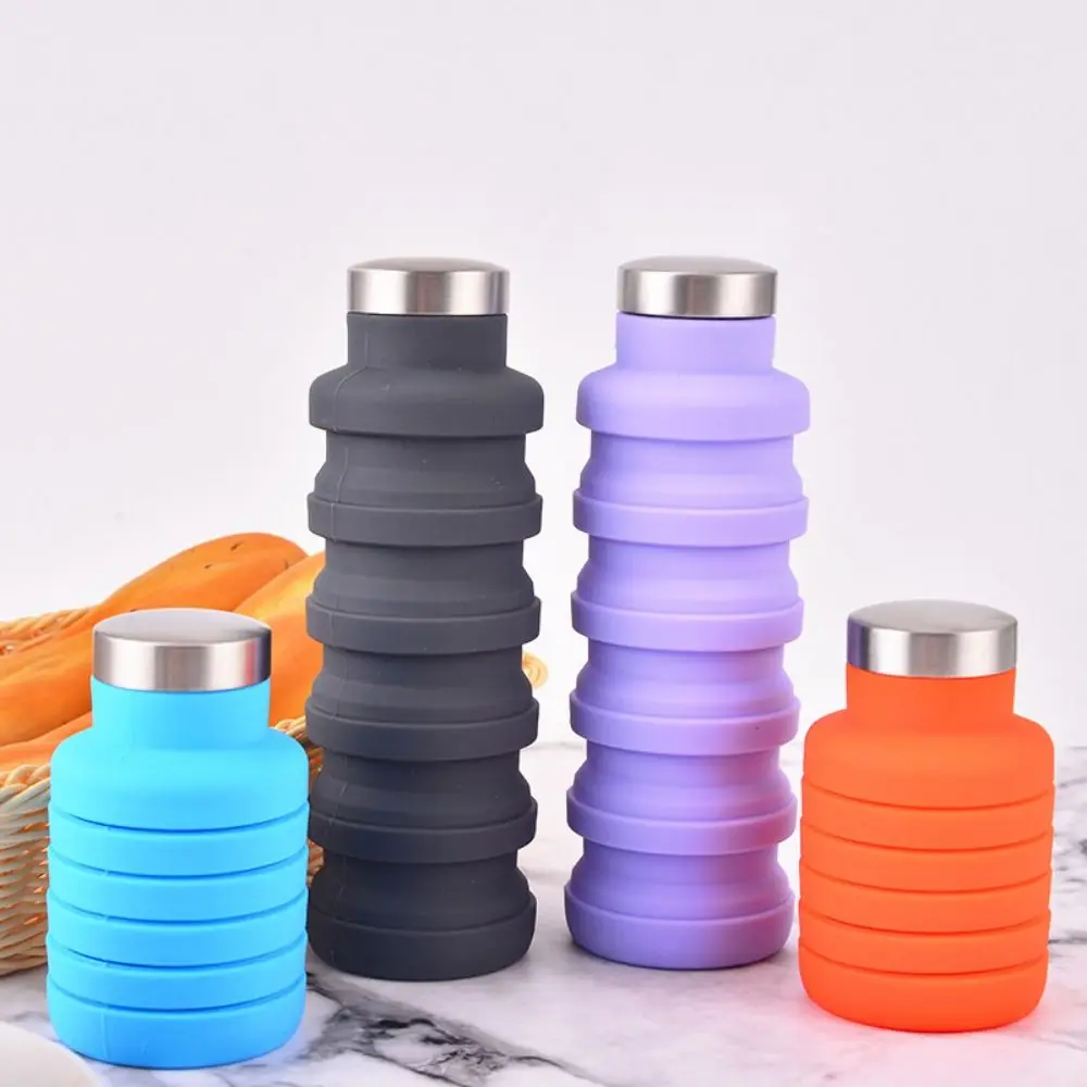 

New Portable Silicone Water Bottle Retractable Folding Coffee Bottle Cups E Outdoor Travel Tools Collapsible Sport Bottles