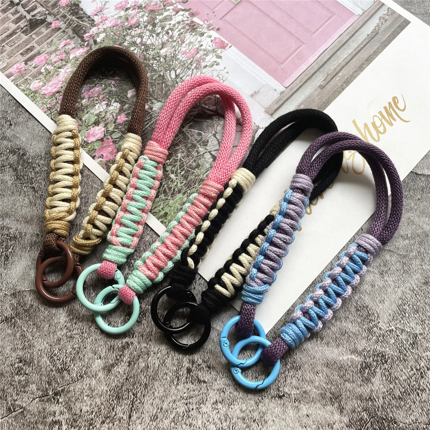 Cotton Wrist Strap Lanyard for Phone Accessories – Soft, Decorative Hanging Cord