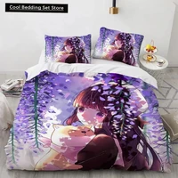 Anime Cardcaptor Sakura Bedding Set,Duvet Cover Comforter Bed Set Quilt Cover Pillowcase,King Queen Twin Size Boys Girls Adults 1