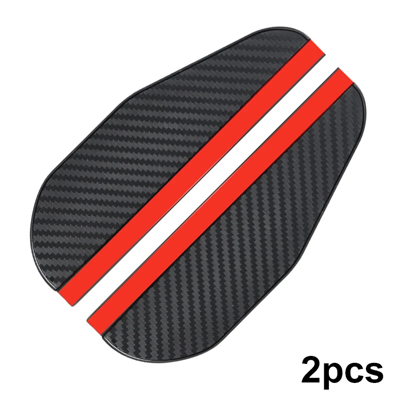 Rearview Mirror 2Pcs Car Side Rear View Mirror Rain Eyebrow Visor Carbon Fiber Black Rain Guard PVC Sun Shade Self Adhesive Car Accessories