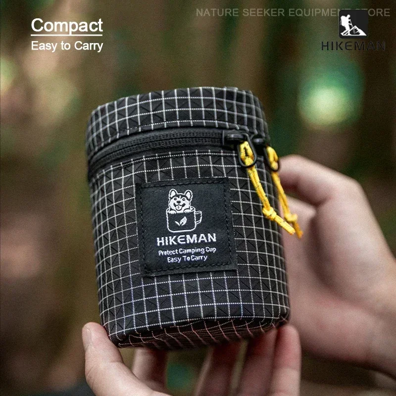 HIKEMAN Cup Storage Bag UHMWPE Fiber Waterproof Organizer Bags Outdoor Titanium Cups Protection Camping Hiking Accsesorios storage bag camping storage bag