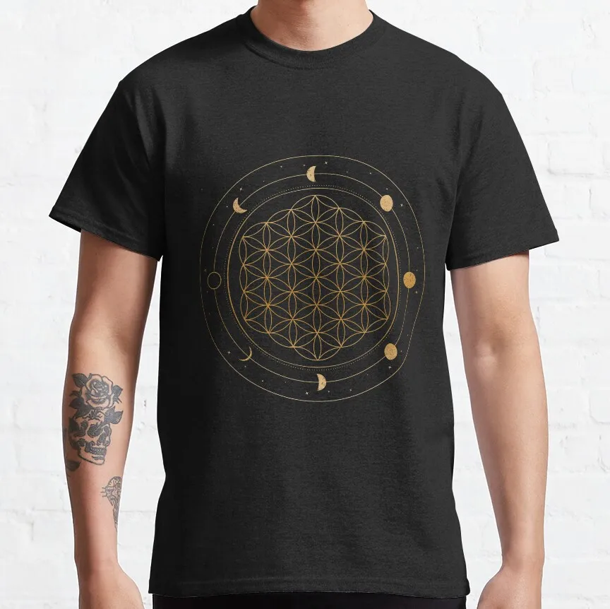 Aum Mandala Sacred Geometry Spiritual Zen Symbol 100% Cotton Men's T-Shirt - Plus Size Available