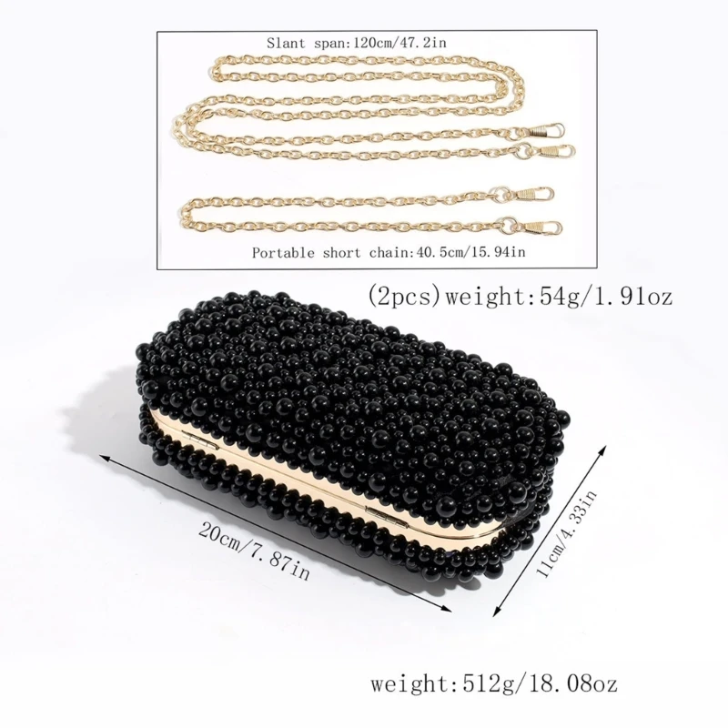 2024 New 2023 Shoulder Bag for Girl Women Formal Pearl Evening Bag Cocktail Prom Handbag