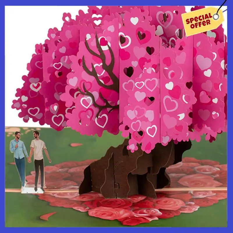 Valentine's Day Up Card, 3D Greeting Card For Valentines Day, Wedding, Anniversary, Engagement, For Man Woman C Easy To Use