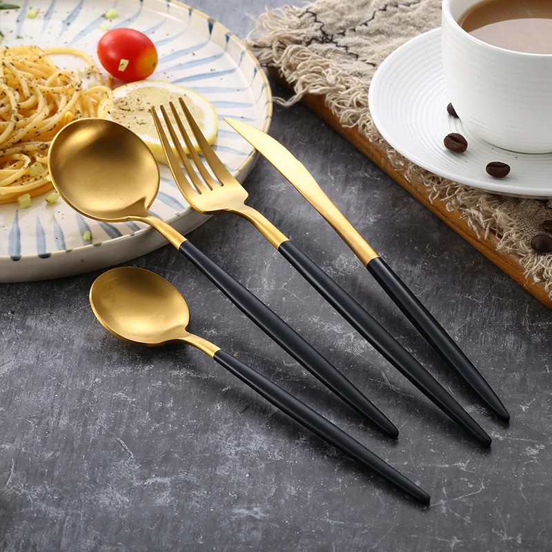18/10 Stainless Steel Cutlery Set Knife Coffee Spoon Salad Fork Chopsticks Dishwasher Safe