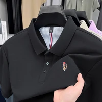 Polo à manches courtes 100% coton pour hommes, marque haut de gamme, luxe, broderie de poney, confort d'été, créateur de mode, nouveau T-shirt Paul 3