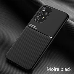 Matte Feeling Magnetic Non - Slip Phone Case - Galaxy A52 4G (Black)
