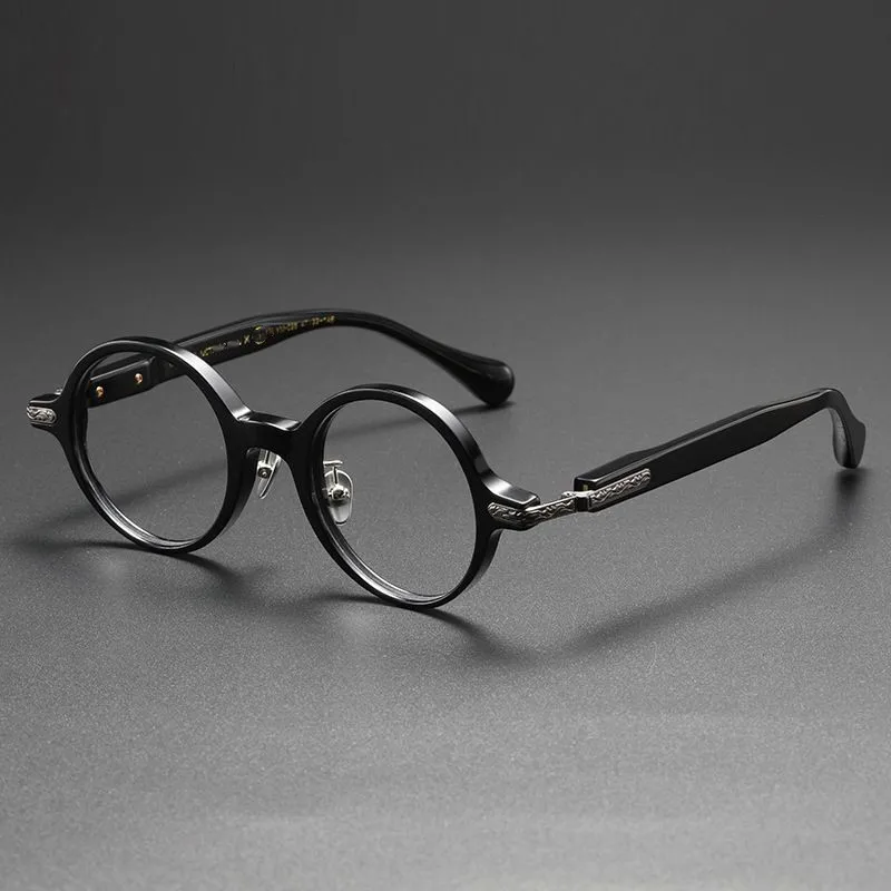 

Брендовые дизайнерские высококачественные ацетатные очки в оправе для мужчин винтажные круглые очки для женщин прозрачные линзы очки по рецепту при близорукости