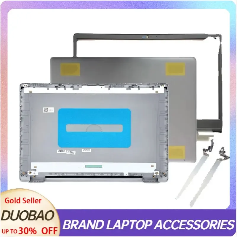 

New For Dell Inspiron 15 5593 LCD Back Cover Front Bezel Hinges Laptop Screen Back Frame Bezel Topcase 032TJM 0YCYPN Silver