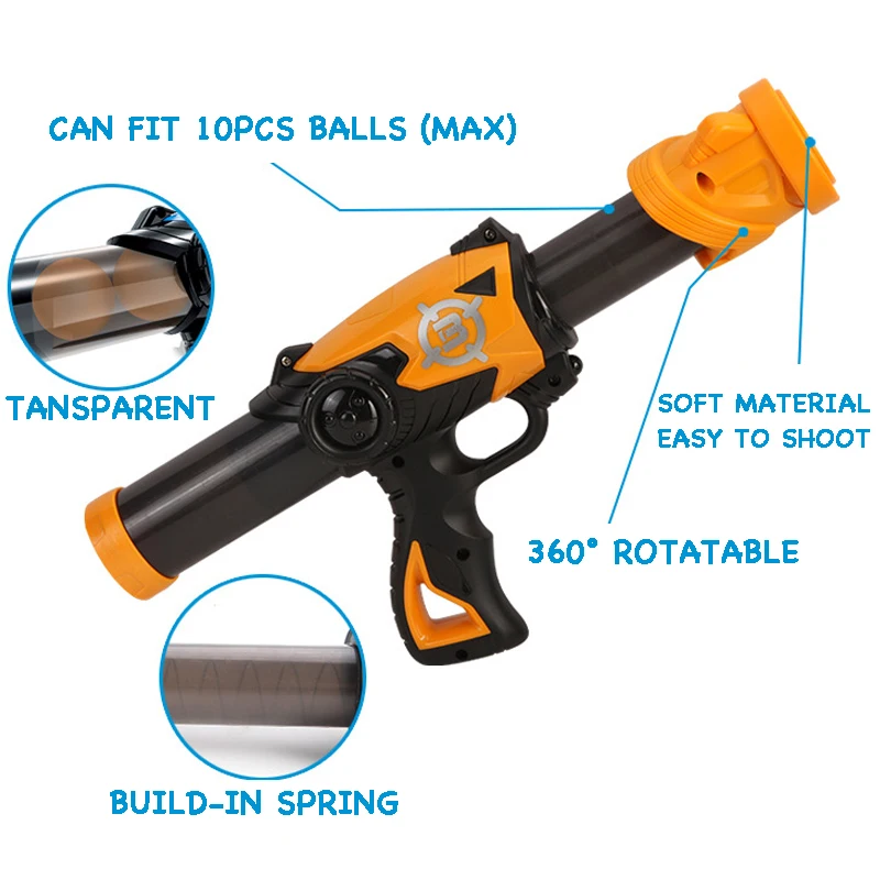Air-powered Gun Space Robot Shooting Gun Toy Soft Bullet Ball High Precision Electronic Scoring Battle Games Toy Kids for Gifts