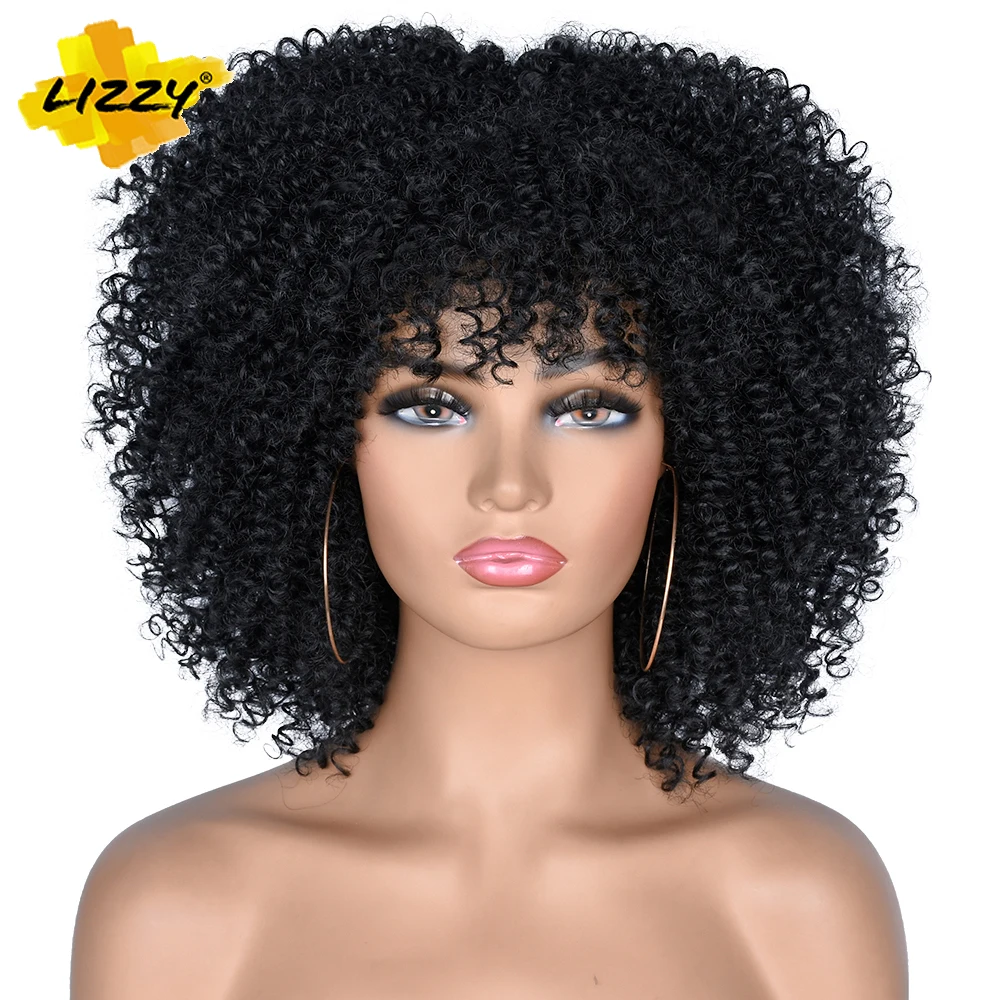 Perruque,WIG323E--Perruque Synthétique Coupe Pixie Courte Avec Frange Pour Femmes Noires Perruque,WIG323E--Perruque Synthétique Coupe Pixie Courte Avec Frange Pour Femmes Noires