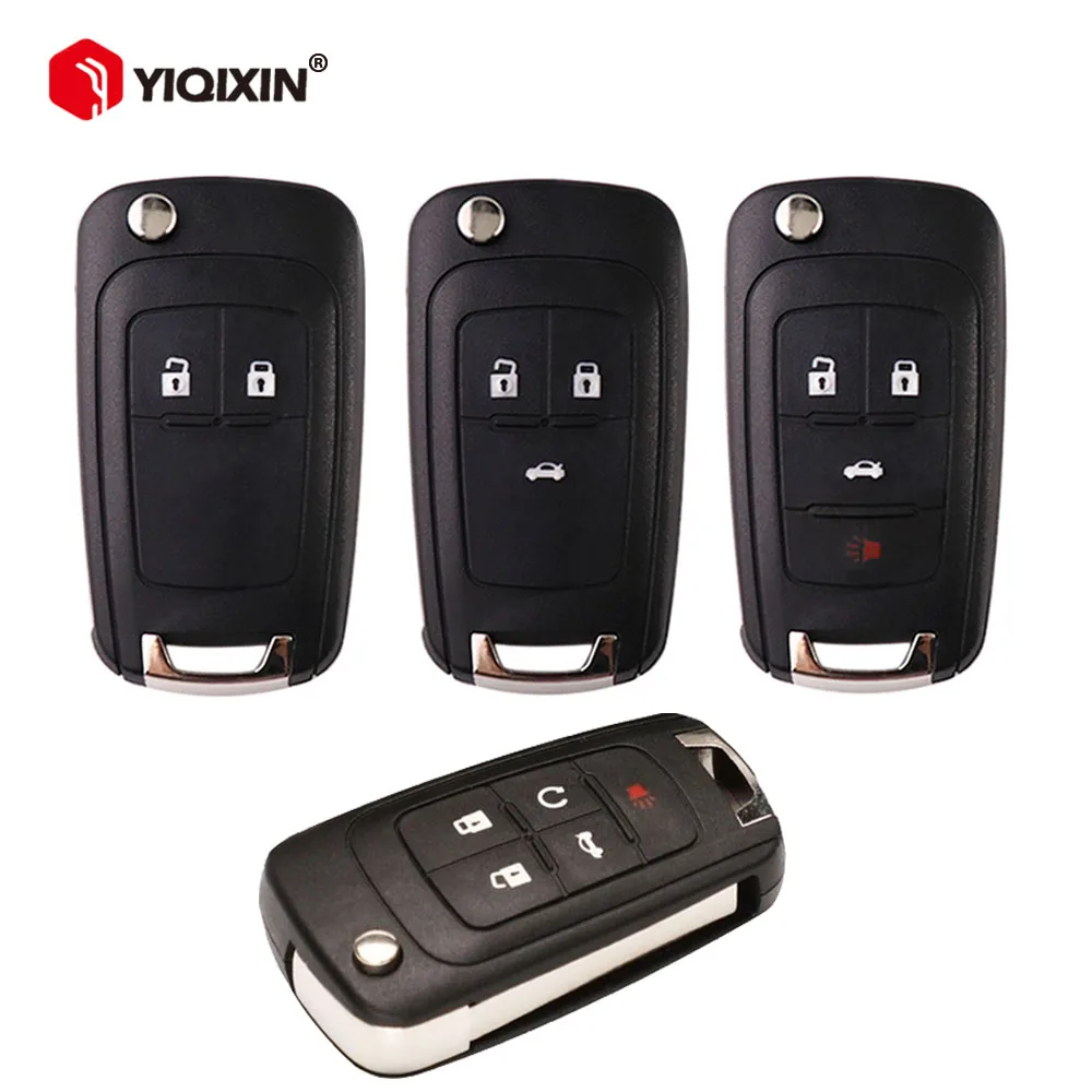 

YIQIXIN Flip Folding Remote Car Key Shell For Chevrolet Cruze Epica Lova Camaro Impala 2/3/4/5 Buttons Car Key Case