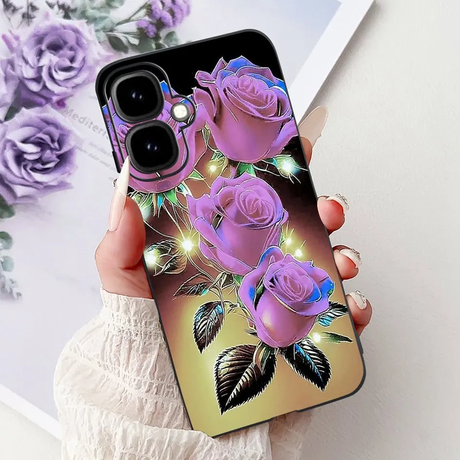 Cute Cat Love Heart Soft Black Silicone Protective Phone Case