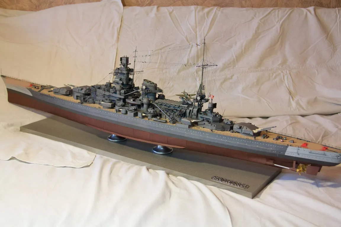 1:280 Scale Germany Version of Scharnhorst Battle Cruiser DIY 3D Paper Card Model Building Sets Educational Military Model