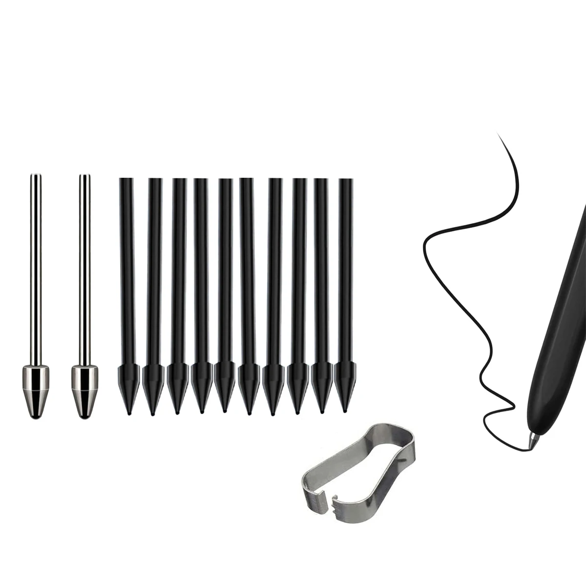 Metal Nibs/Tips Replacement for Samsung Galaxy Tab S9/S9FE+/S9 Ultra/S8/S8+/S8 Ultra/S7/S7 FE/S6/S6 Lite/S22/S23/S24 Ultra S Pen pencil nib stylus pen tip pencil tips