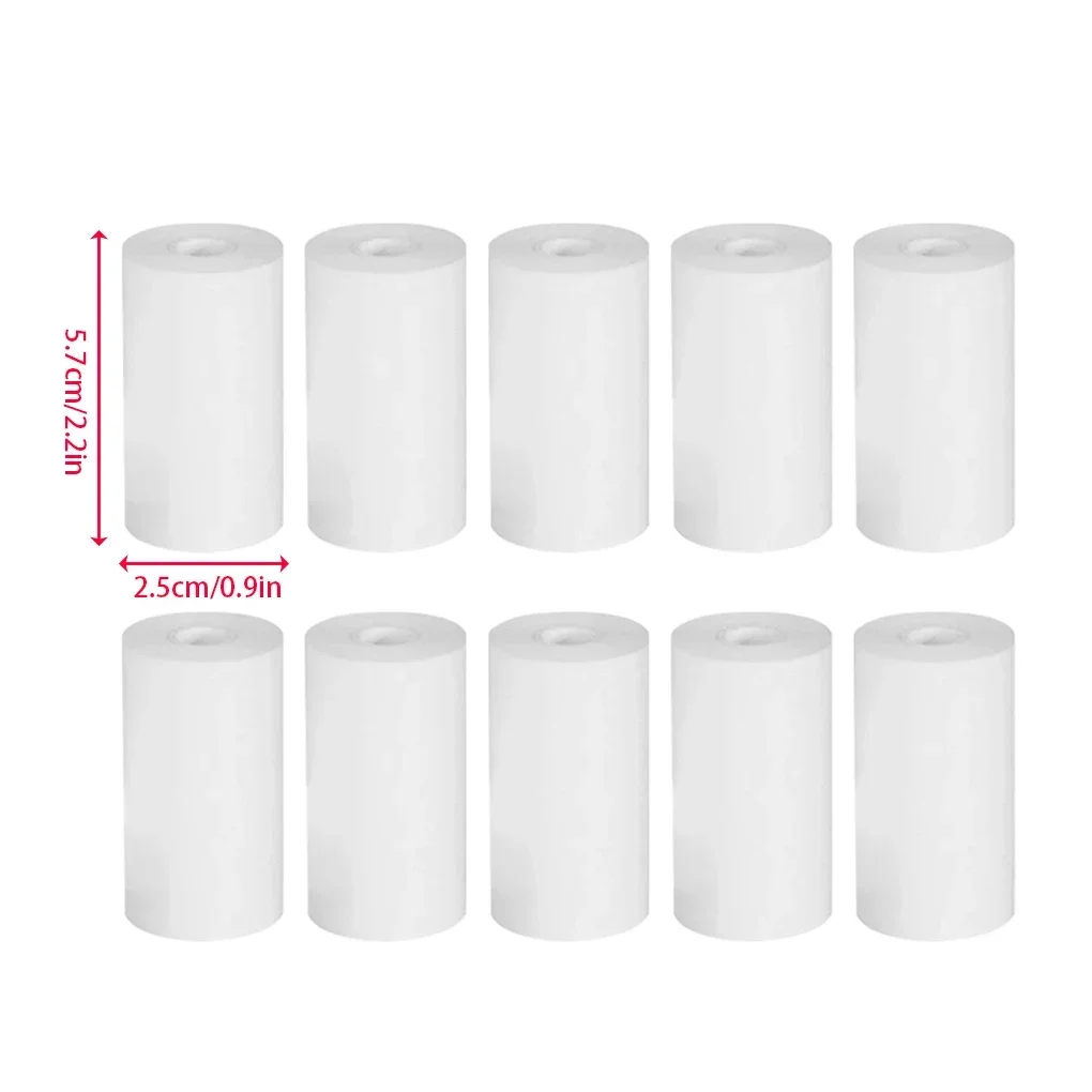10 Rolls 57x25mm Camera Thermal Papers Printing Receipt Papers for Paperang Mini Pocket Photo Printer Cash Register Paper