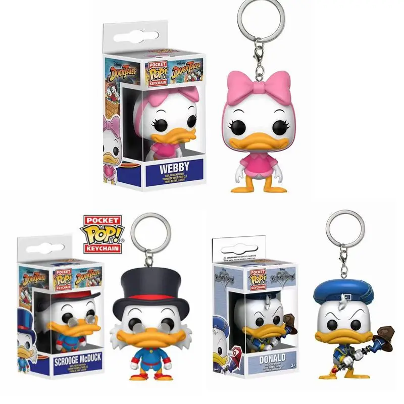 thumbnail image 2 of FUNKO Pop Donald Duck WEBBY SCROOGE McDUCK Llavero de vinilo de 4 cm Figura de juguete Colección Muñeca Modelo Juguetes para niños Regalo, 2 of 5