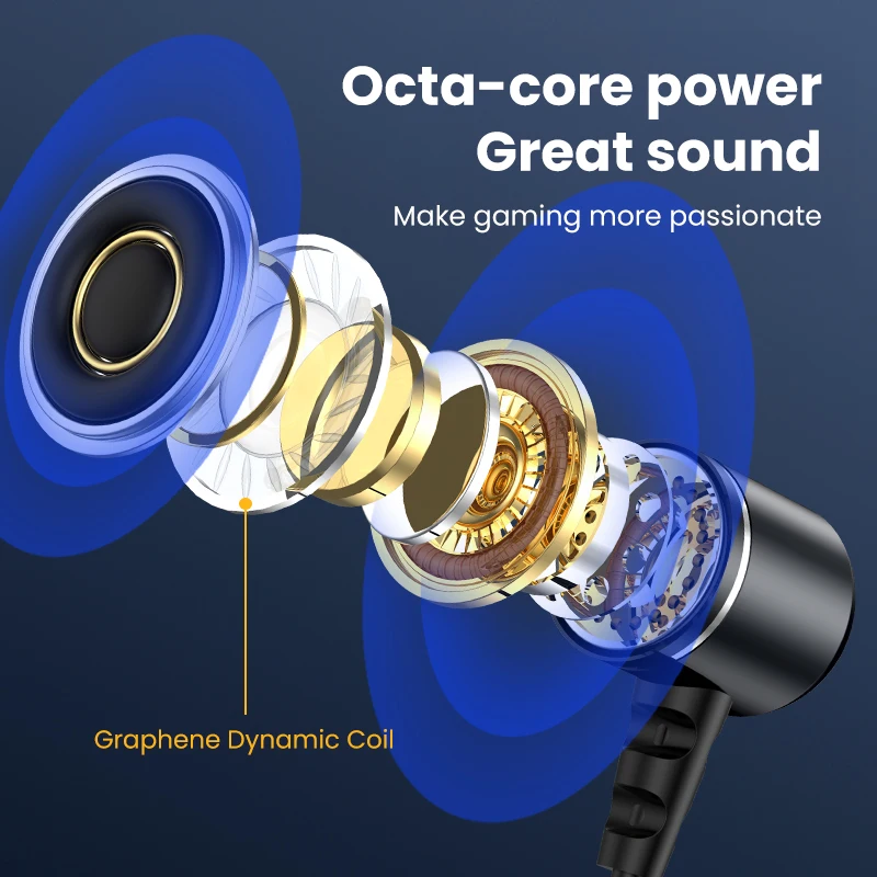 Type-C In-Ear 3.5mm Wired Headphones Waterproof Gaming Headset Sports Music Earbud Handfree Earphones With Mic For Mobile Phone