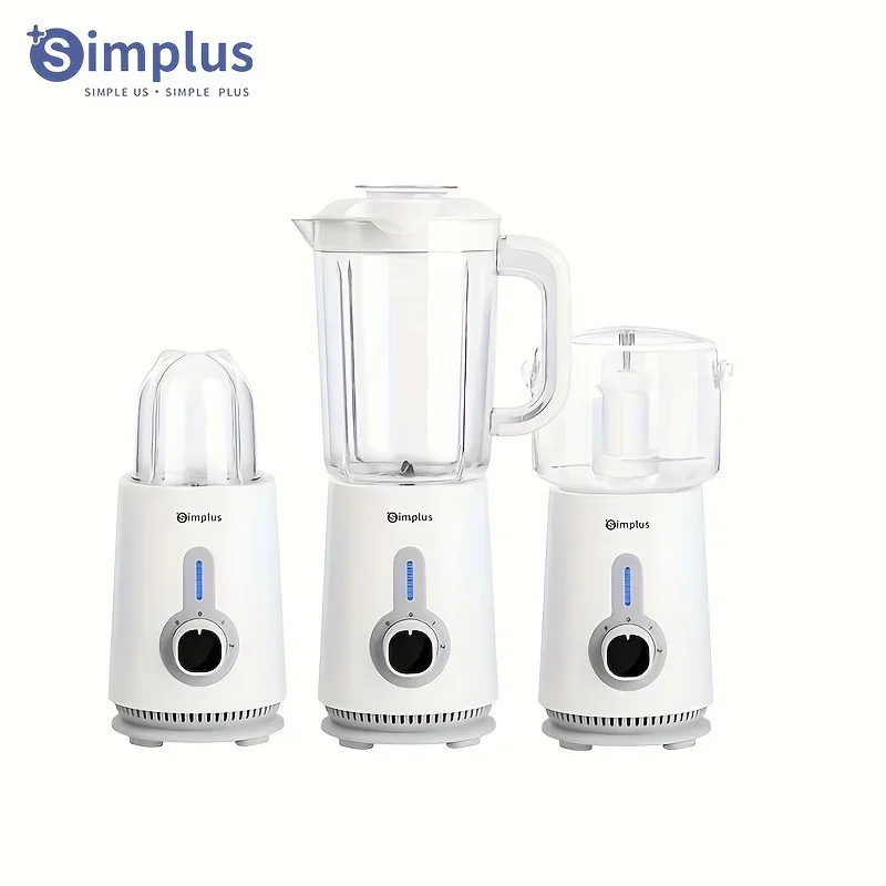 stainless steel set simplus set 3-in-1 Multifunctional Food Processor Blender Juicer Grinder Set Blades meat juice juicer Beans 3