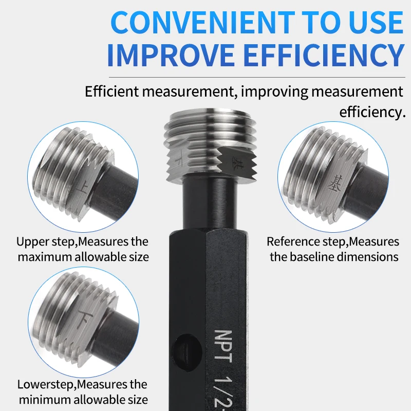 UT TAP 1개/세트 NPT 테이퍼 파이프 나사 플러그/링 게이지 측정 도구 NPT1/163/4 NPT1''-- 1''1/4 1''1/2 NPT2''-- 2''1/2 NPT3''--
