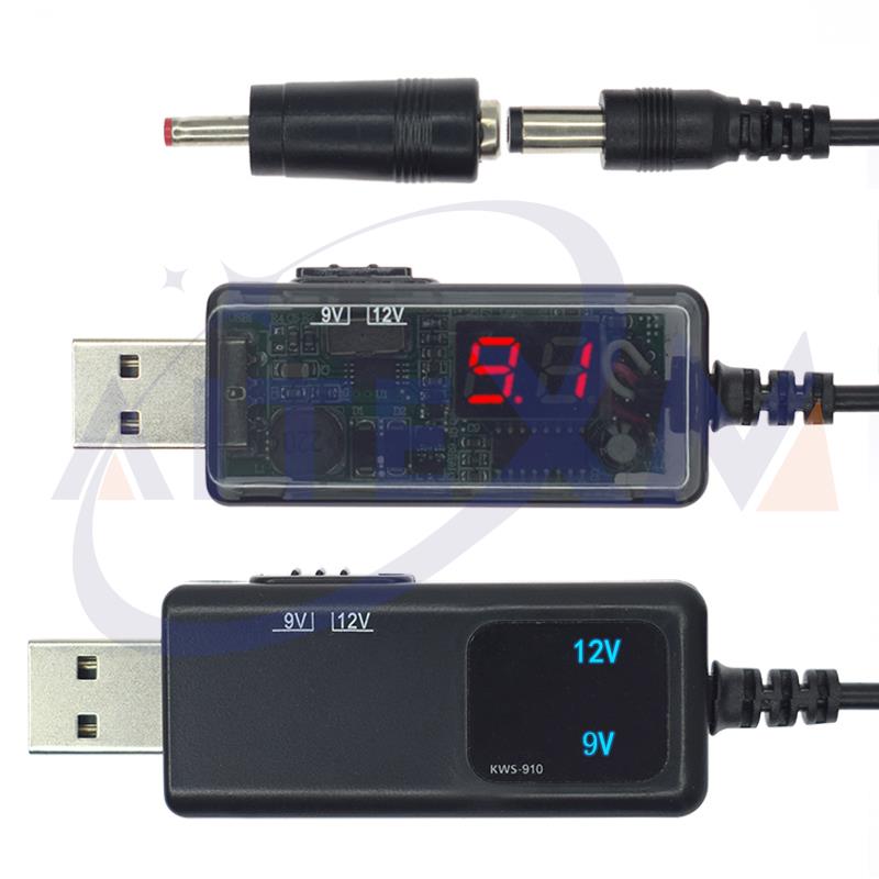  USB Boost Converter DC 5V to 9V 12V USB Step-up Converter Cable + 3.5x1.35mm Connecter For Power Supply/Charger/Power Converter 