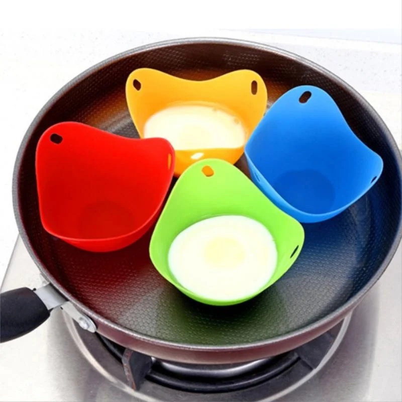 Description Picture 2 of itemEgg Poachers Silicone Molds Cooker Tools Pancake Cookware Bakeware Steam Eggs Plate Tray Healthy Novel Kitchen Accessories